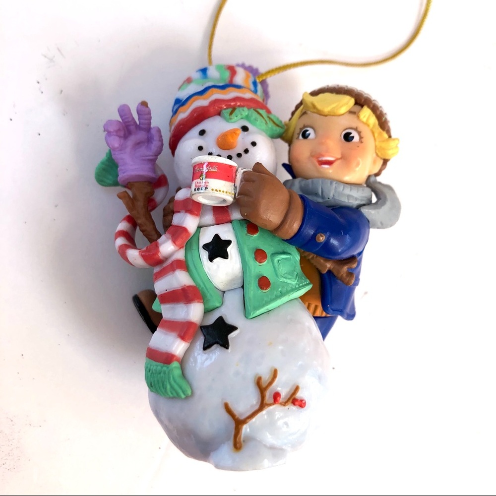 3/15 Campbell Soup Kid and Snowman ornament